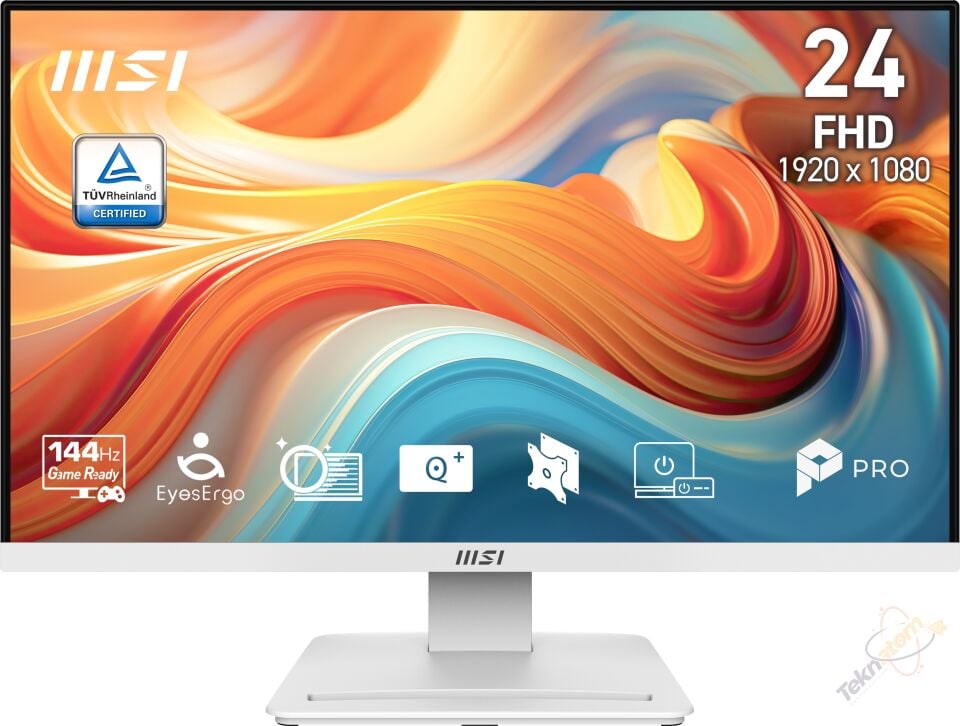 MSI 23.8'' VA PRO MP241W E14V 4MS 144HZ HDMI-DP Kurumsal Monitör 1920x1080 Beyaz