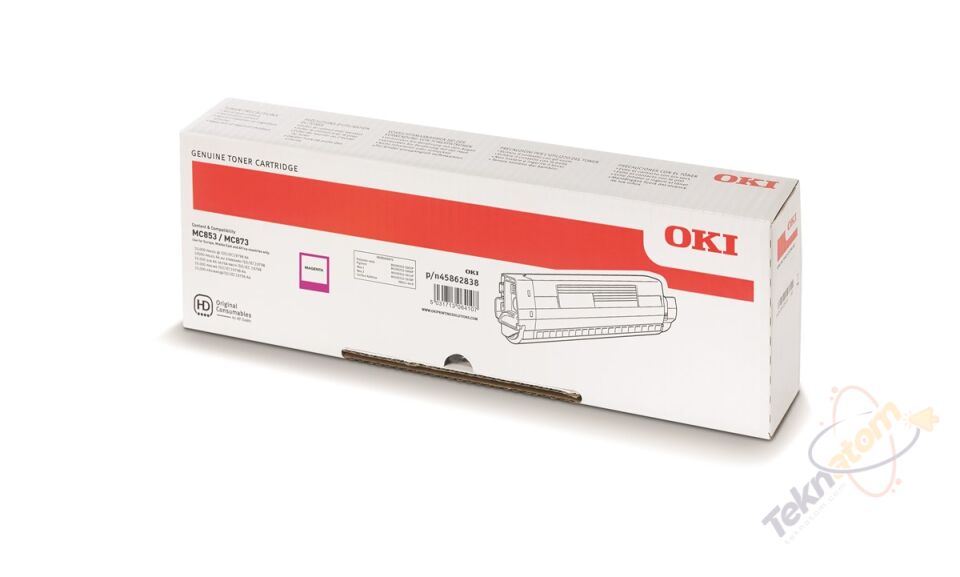 OKI MC853 / MC873 Macenta Orijinal Toner Kartuşu (7.300 Sayfa) - 45862838