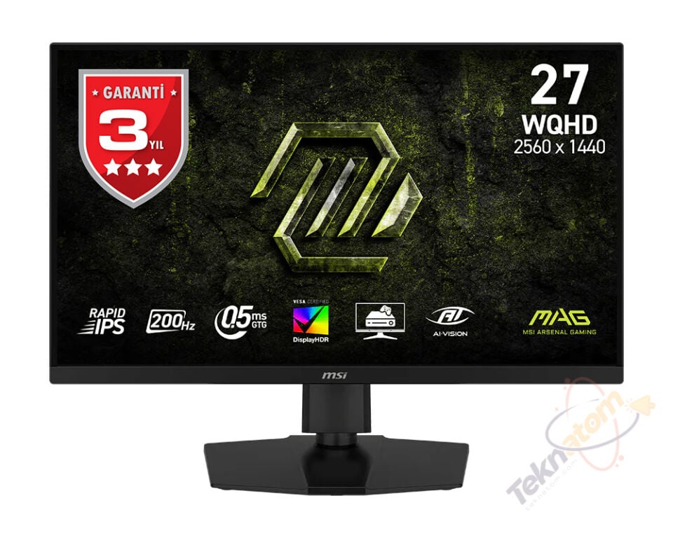 MSI 27'' IPS MAG 274QPF E20 0.5MS 200HZ HDMI-DP Gaming Monitör 2560x1440