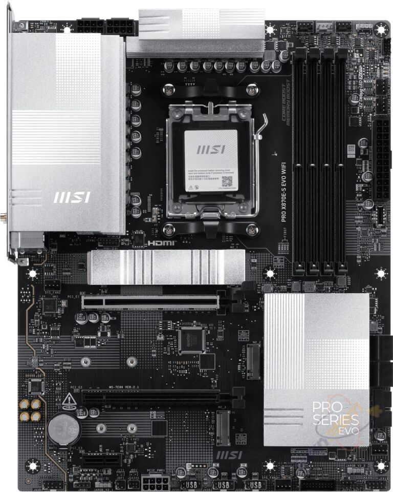 MSI PRO X870E-S EVO WIFI7 DDR5 HDMI-DP TYPEC PCIE 5.0 AM5 ATX