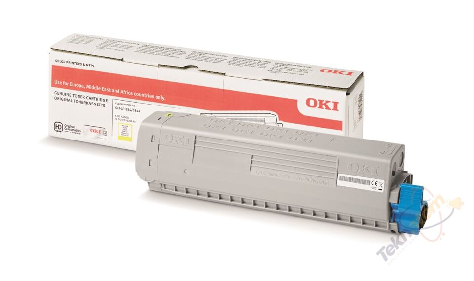 OKI C824/C834/C844 Sarı Orijinal Toner Kartuşu (Yellow Toner - 5K)
