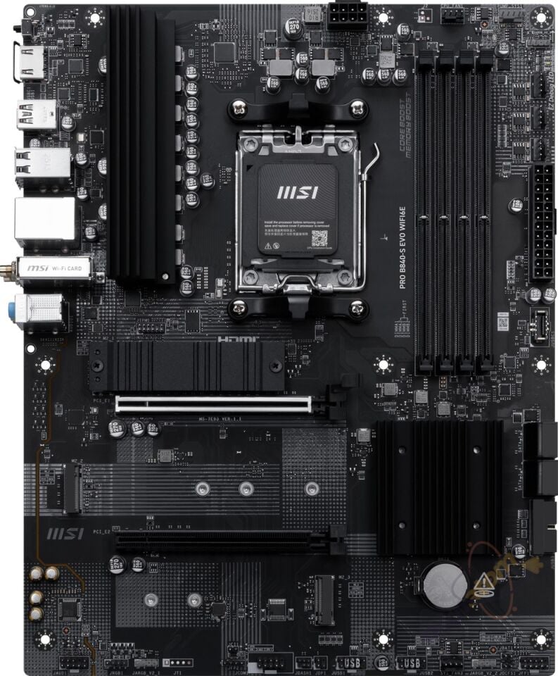 MSI PRO B840-S EVO WIFI6E DDR5 HDMI-TYPEC PCIE 4.0 AM5 ATX