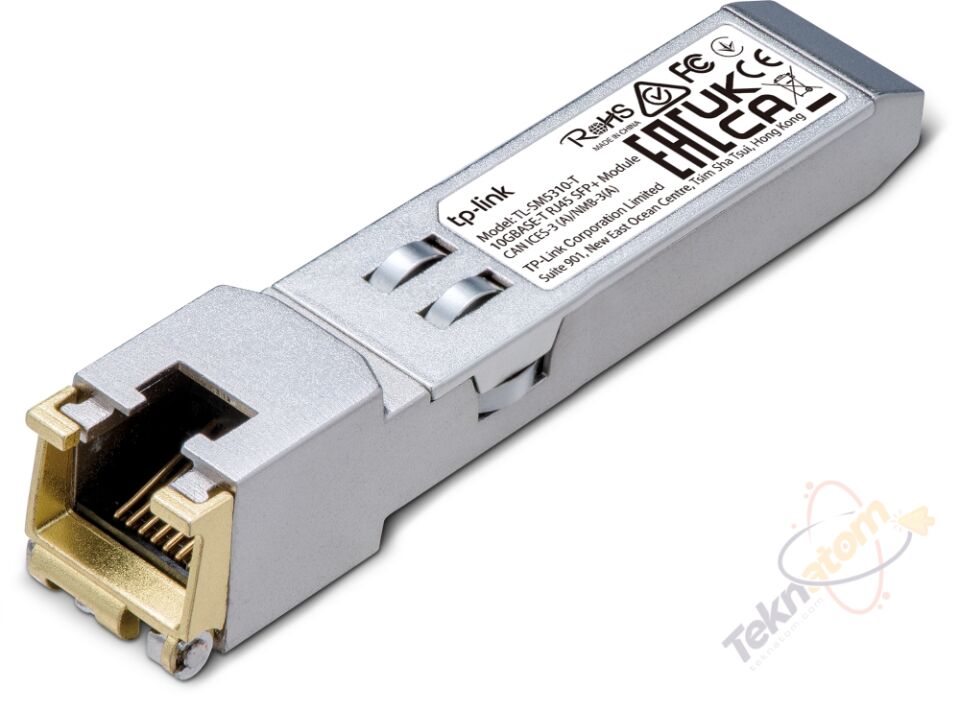 TP-LINBK TL-SM5310-T 10G BASE-T RJ45 SFP+ Bakır Alıcı-Verici (Transceiver) Modülü