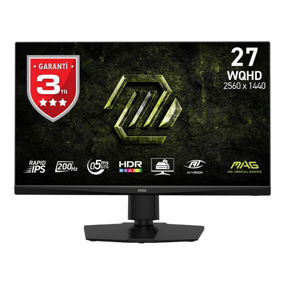 MSI 27'' RAPID IPS MAG 275QF E20 0.5MS 200HZ HDMI-DP Pivot Gaming Monitör 2560x1440