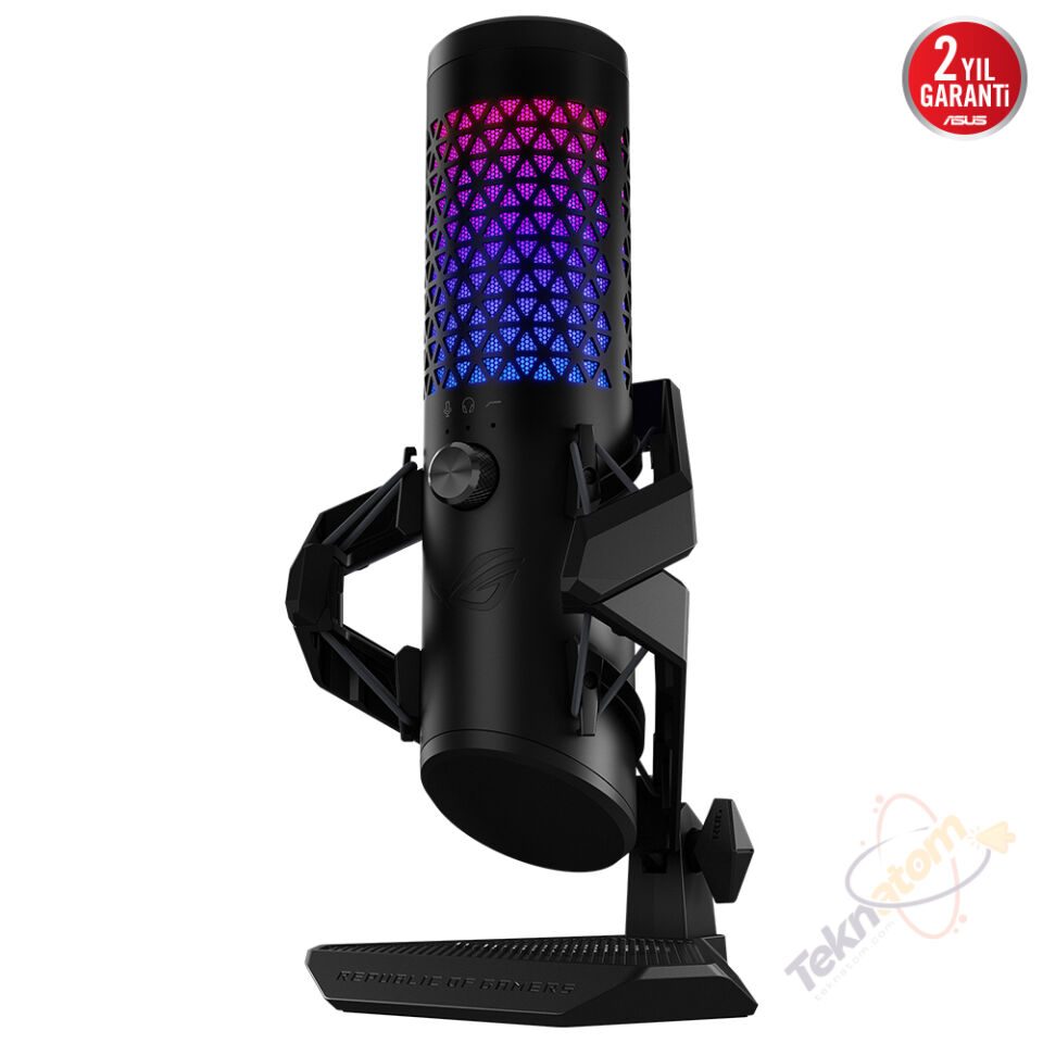 ASUS ROG Carnyx 24-Bit/192kHz RGB Profesyonel USB Oyuncu ve Yayıncı Mikrofonu / 90YH03Z0-BAUA00