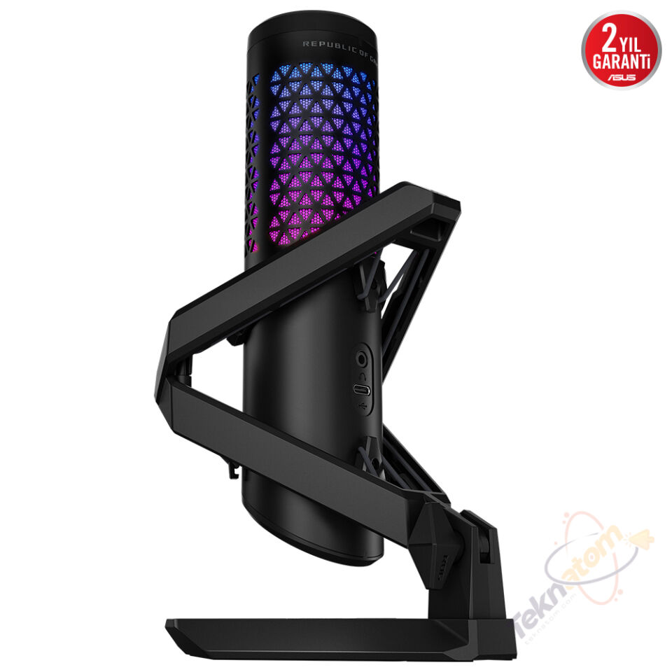ASUS ROG Carnyx 24-Bit/192kHz RGB Profesyonel USB Oyuncu ve Yayıncı Mikrofonu / 90YH03Z0-BAUA00