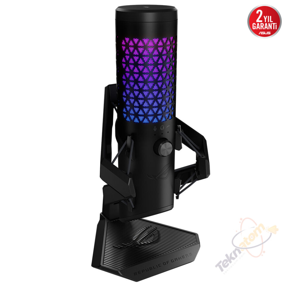 ASUS ROG Carnyx 24-Bit/192kHz RGB Profesyonel USB Oyuncu ve Yayıncı Mikrofonu / 90YH03Z0-BAUA00