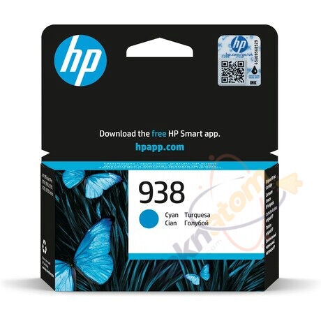 HP 938 Cyan (Camgöbeği) Orijinal Mürekkep Kartuşu (4S6X5PE)