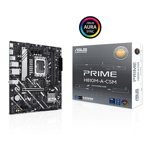 ASUS PRIME H810M-A-CSM DDR5 HDMI-DP PCIE 4.0 1851p mATX Kurumsal Anakart