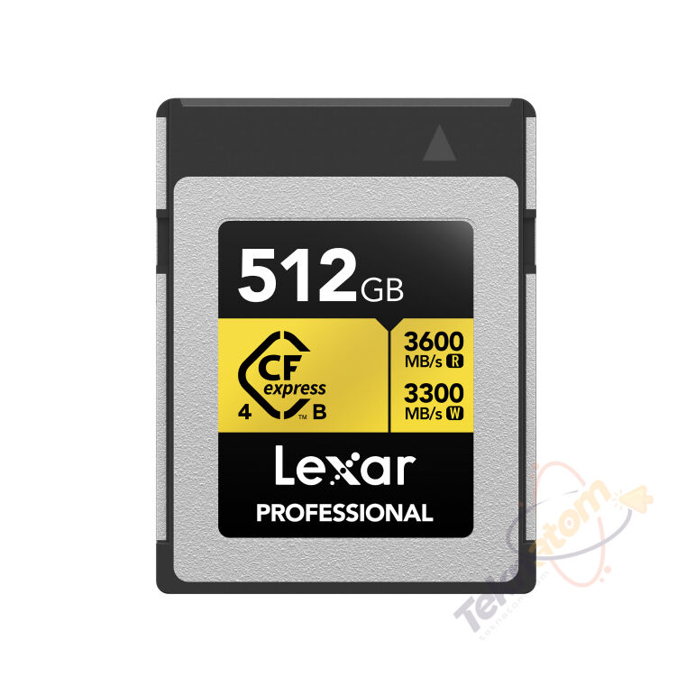 LEXAR 512GB Professional CFexpress Type B Gold Series Hafıza Kartı / LCXEXP4512G-RNENG