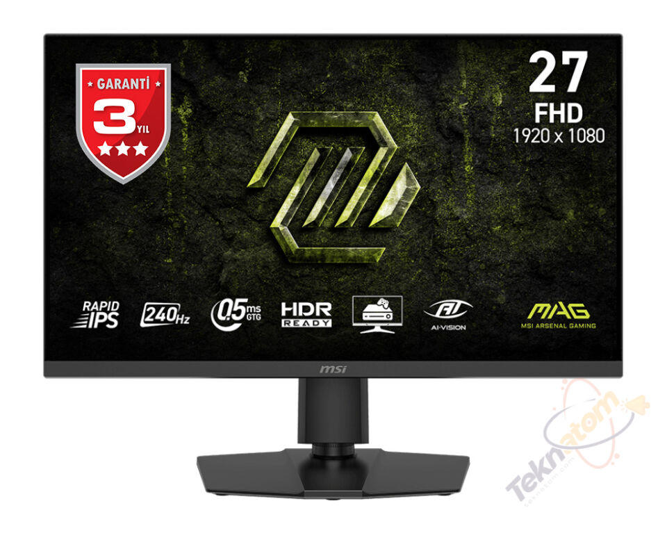 MSI 27'' IPS MAG 272PF X24 0.5MS 240HZ HDMI-DP Gamıng Siyah Monitör (1920x1080)