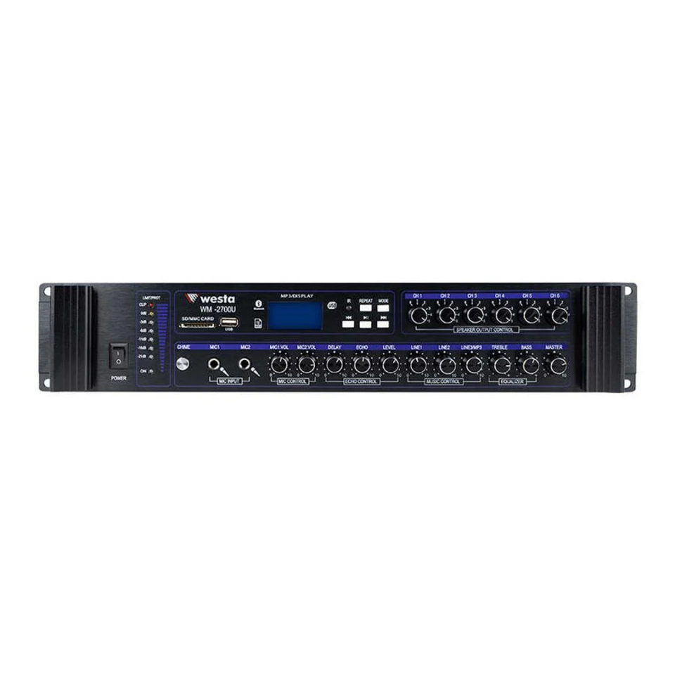WESTA  WM-2700U 6 Bölgeli 700W 100V Mikser Amfi