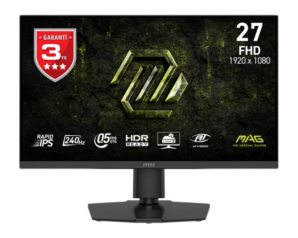 MSI 27'' IPS MAG 272PF X24 0.5MS 240HZ HDMI-DP Gamıng Siyah Monitör (1920x1080)