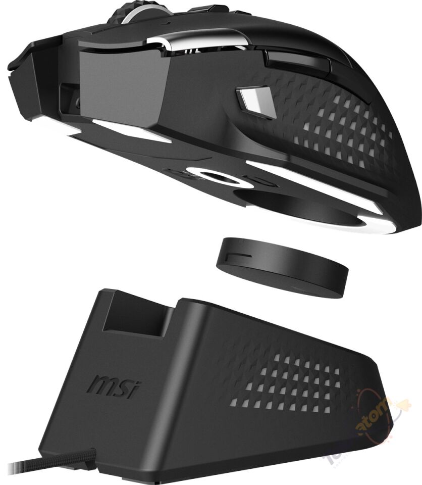 MSI GG Versa Pro Wireless 26000 DPI Kablosuz Oyuncu Faresi + Mouse Dock Pro Şarj Standı Seti