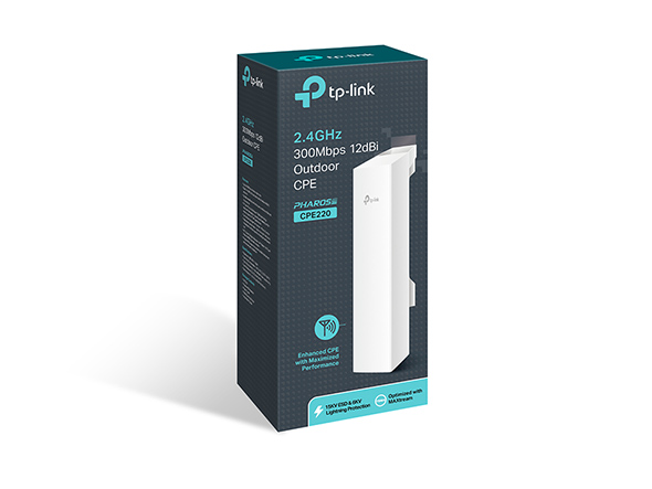 TP-LINK CPE220 12dbi 300mbps 2.4GHZ 10+km Harici Access Point