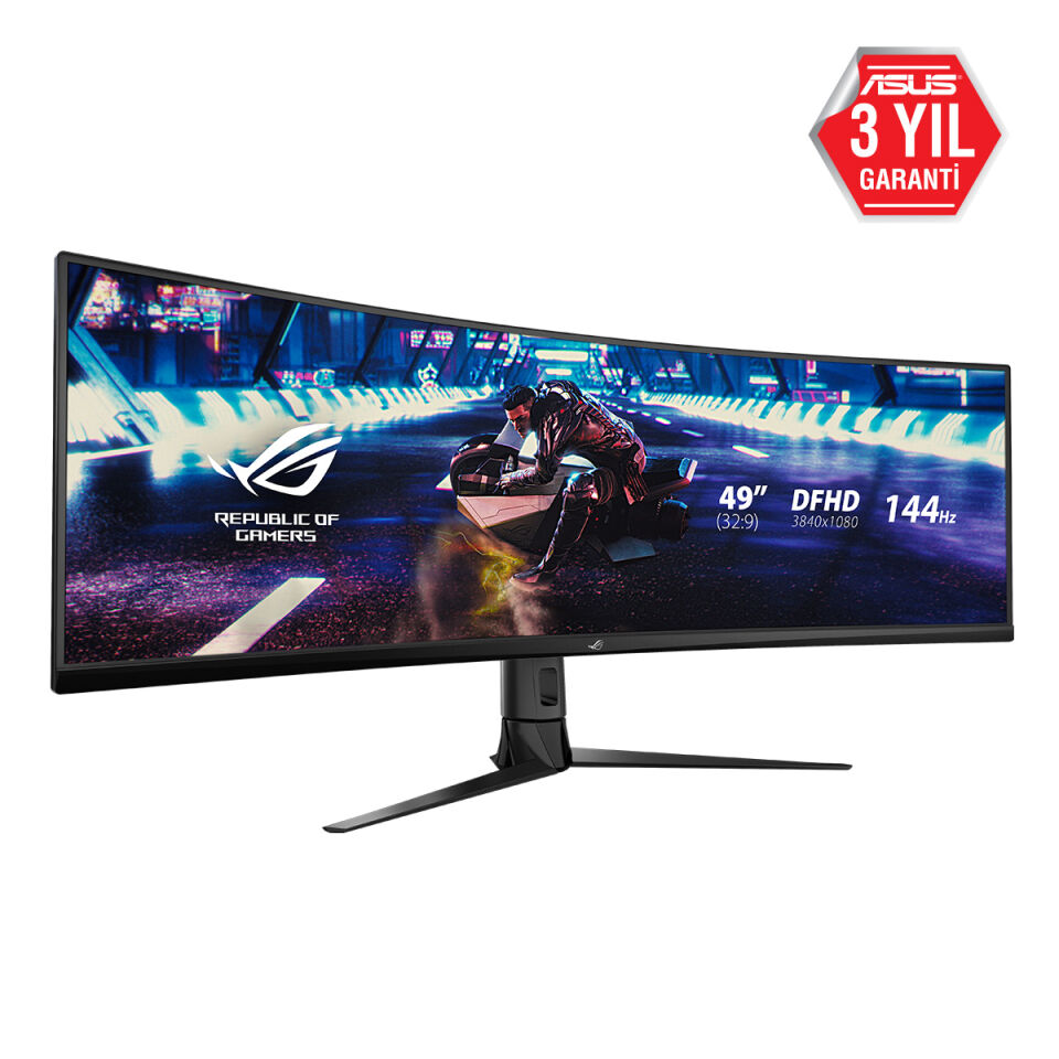 ASUS 49'' VA ROG STRIX XG49VQ 1MS 144HZ HDMI-DP TYPEC Kavisli Gaming Monitör 3840x1080 / 90LM04H0-B01170