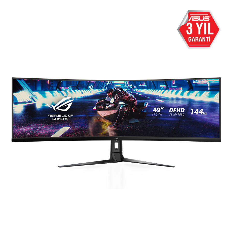 ASUS 49'' VA ROG STRIX XG49VQ 1MS 144HZ HDMI-DP TYPEC Kavisli Gaming Monitör 3840x1080 / 90LM04H0-B01170