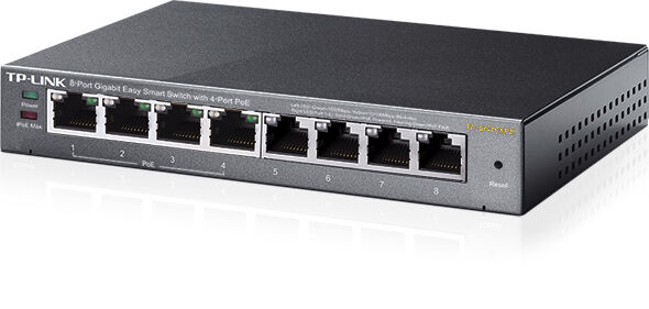 TP-LINK 8port / 4port PoE 65W Gigabit Yönetilebilir Switch TL-SG108PE