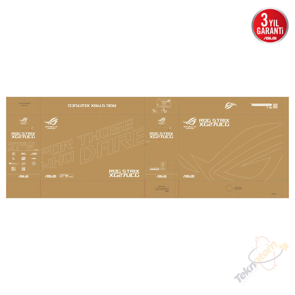 ASUS 27'' FAST IPS ROG STRIX XG27UCGR 1MS DUAL 160-320HZ HDMI-DP TYPEC Gaming Monitör 3840x2160 / 90LM0CS0-B01371