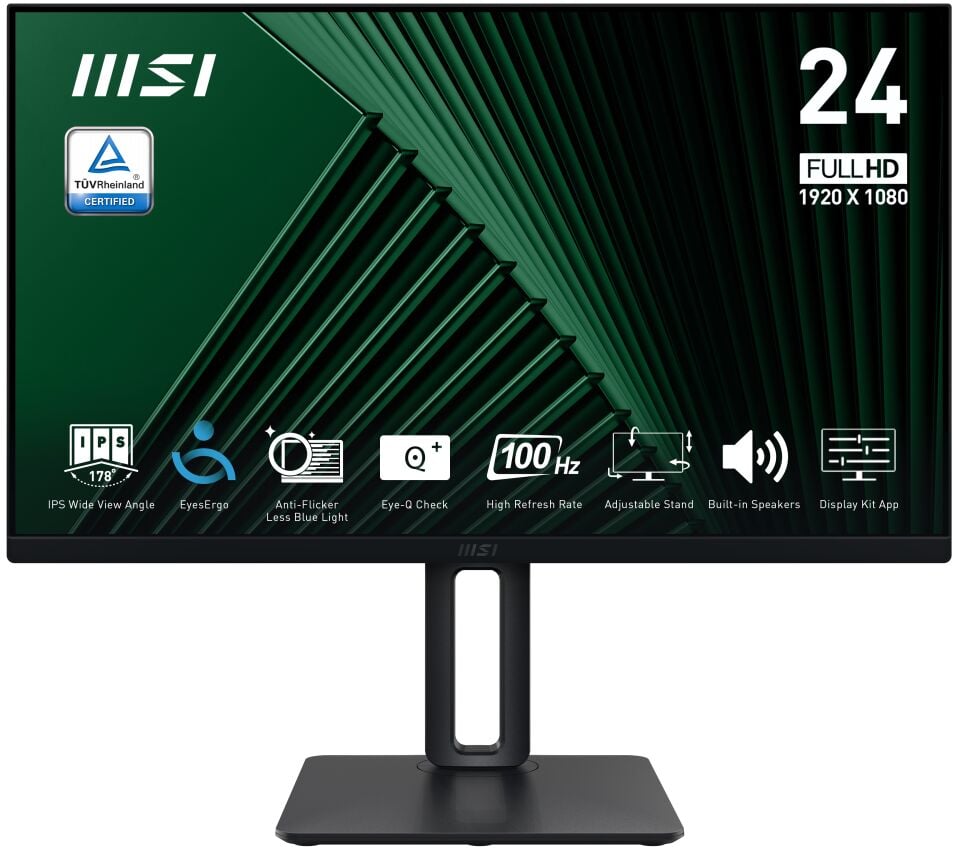 MSI 23.8'' IPS PRO MP245PG 1MS 100HZ HDMI-DP Kurumsal Pivot Monitör 1920x1080
