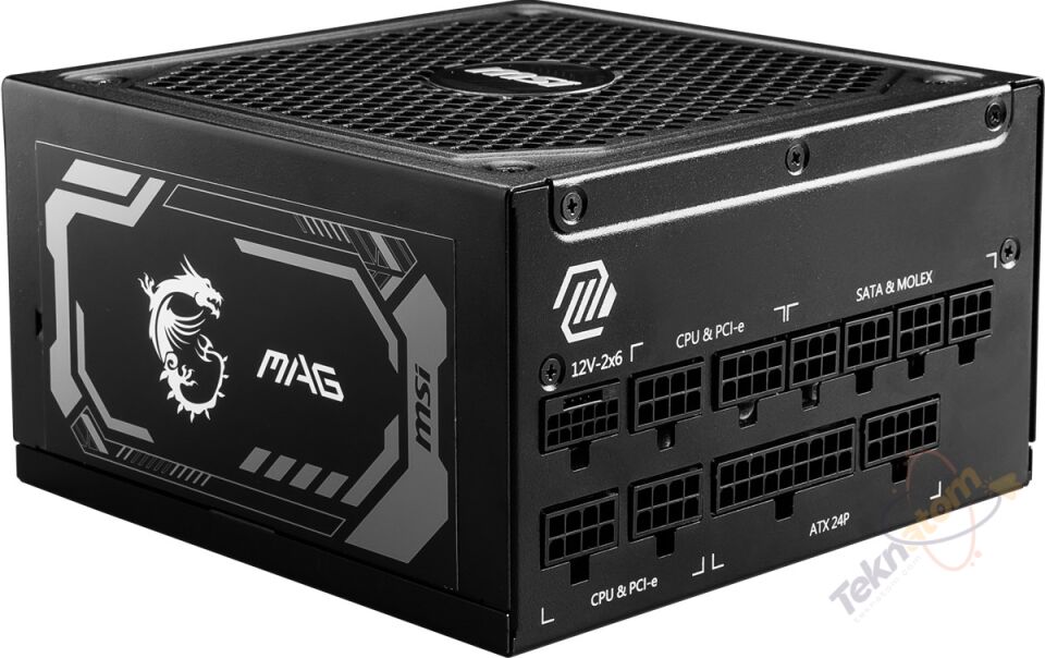 MSI 1000w 80+ Gold MAG A1000GL PCIE5 II Tam Modüler Power Supply
