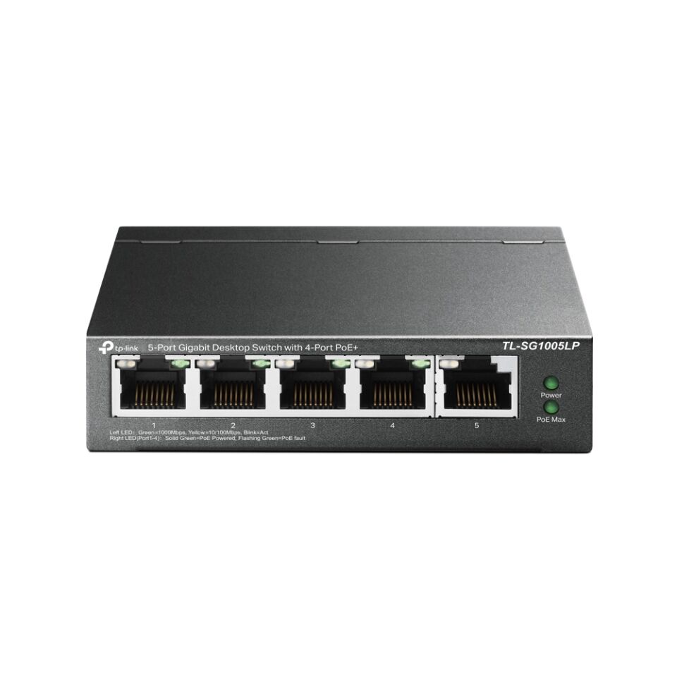 TP-LINK 4port PoE 40w Gigabit Switch TL-SG1005LP