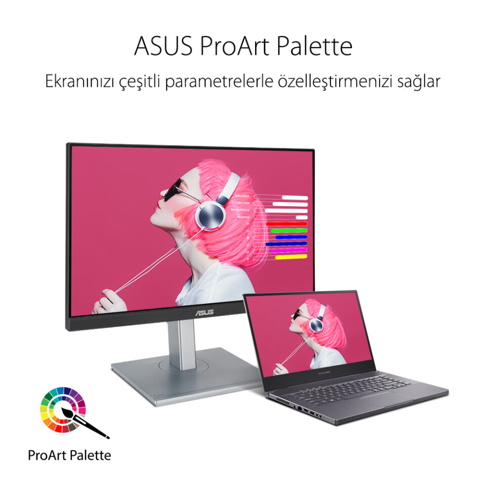 ASUS 23.8'' IPS PROART PA247CV 5ms 75Hz HDMI-DP TypeC Multimedya Gırafik Tasarım Monitörü 1920x1080 / 90LM03Y1-B02370