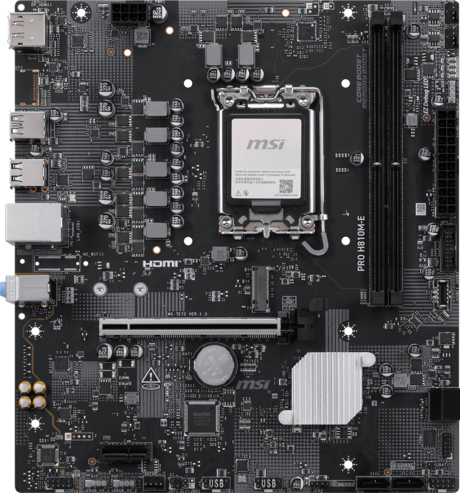 MSI PRO H810M-E DDR5 HDMI-DP PCIE 4.0 1851p mATX