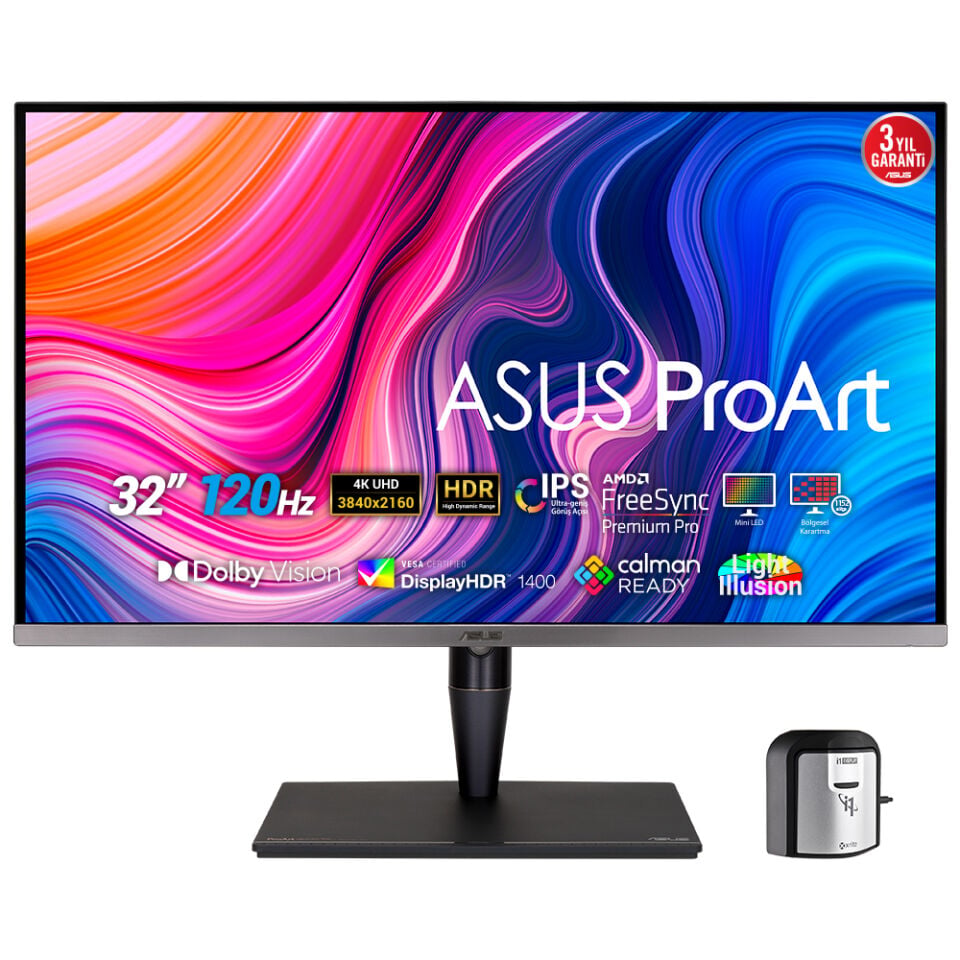 ASUS 31.5'' IPS PROART PA32UCG-K 5MS 120HZ HDMI-DP TYPEC THUNDERBOLT 3 Grafik Tasarım Monitörü 3840x2160  / 90LM03H0-B05370