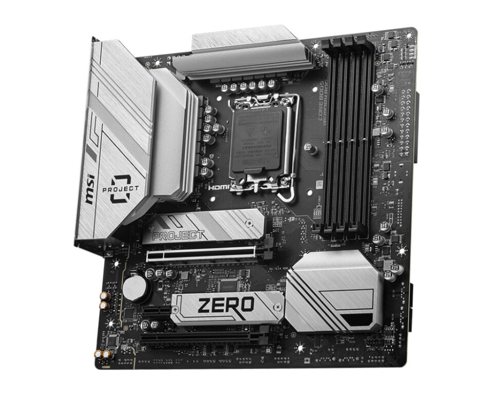 MSI B760M PROJECT ZERO DDR5 HDMI-DP TYPEC PCIE 4.0 1700p mATX