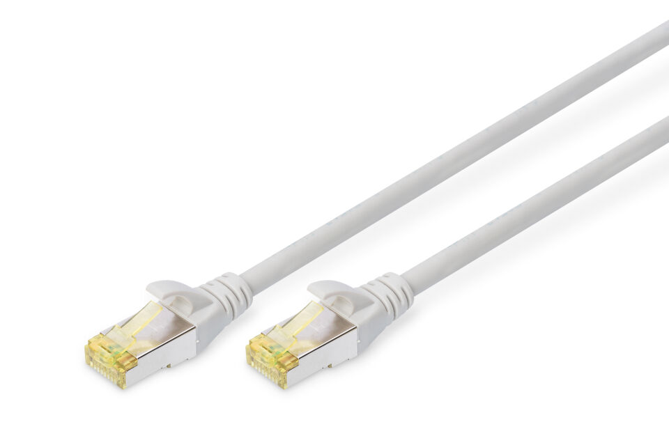 DIGITUS 0.25metre CAT7(CAT6A) S-FTP DK-1644-A-0025-G Gri Patch Kablo (10'lu Paket)