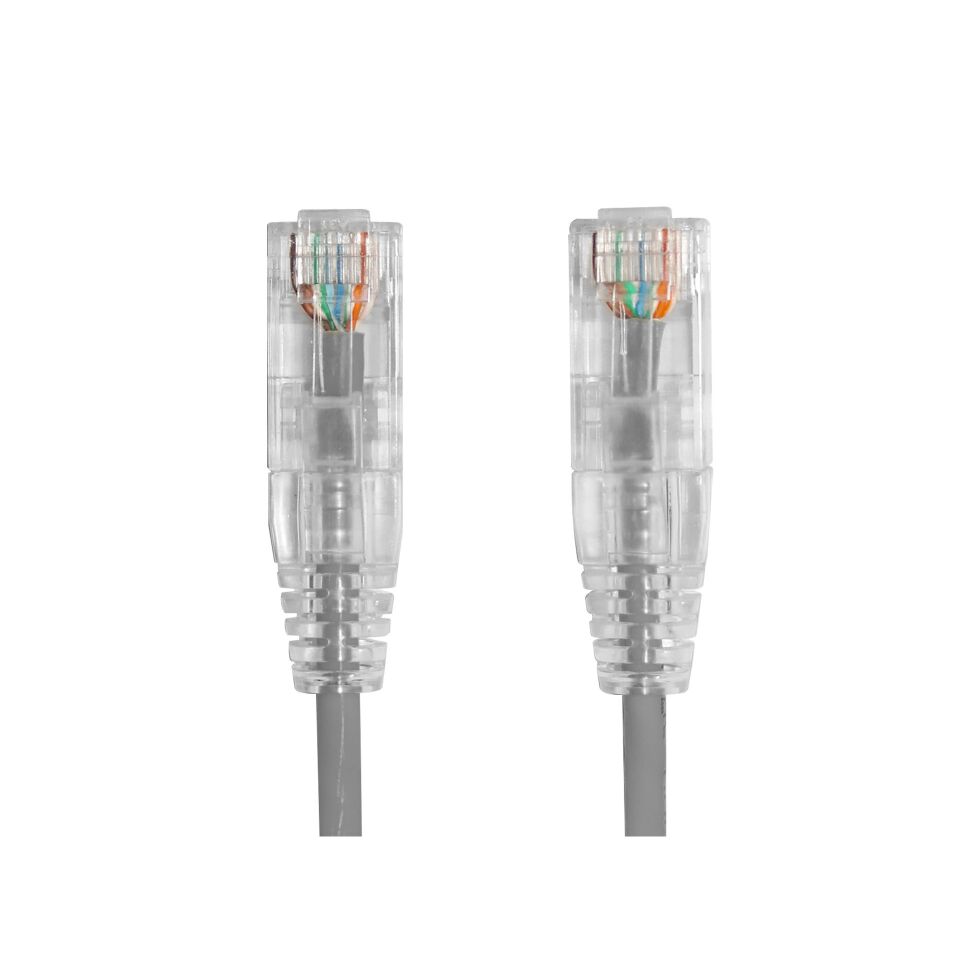 AGER 0.15metre CAT6 Utp Slim AWG28 AC-602-0015 Gri LSZH Patch Kablo (10'lu Paket)