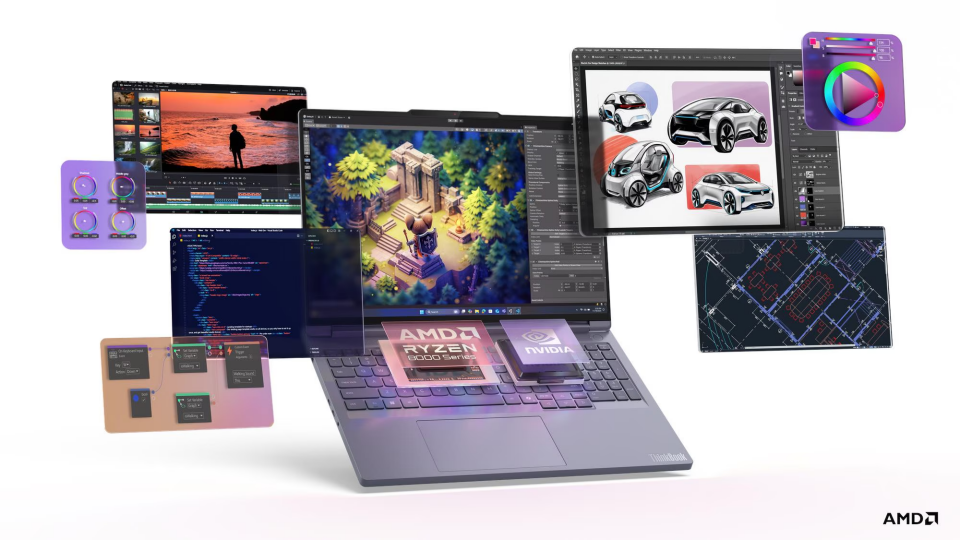 LENOVO 16'' WQXGA RYZEN 9 8940HX-32GB DDR5 RAM-1TB NVME-8GB RTX5060-FDOS NOTEBOOK / ThinkBook 16p G6 21U00013TX