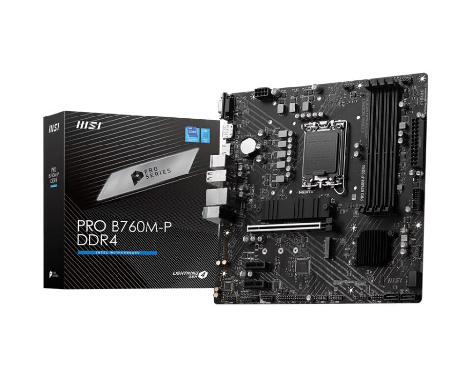MSI PRO B760M-P DDR4 HDMI DP PCIe 16X v4.0 1700p mATX