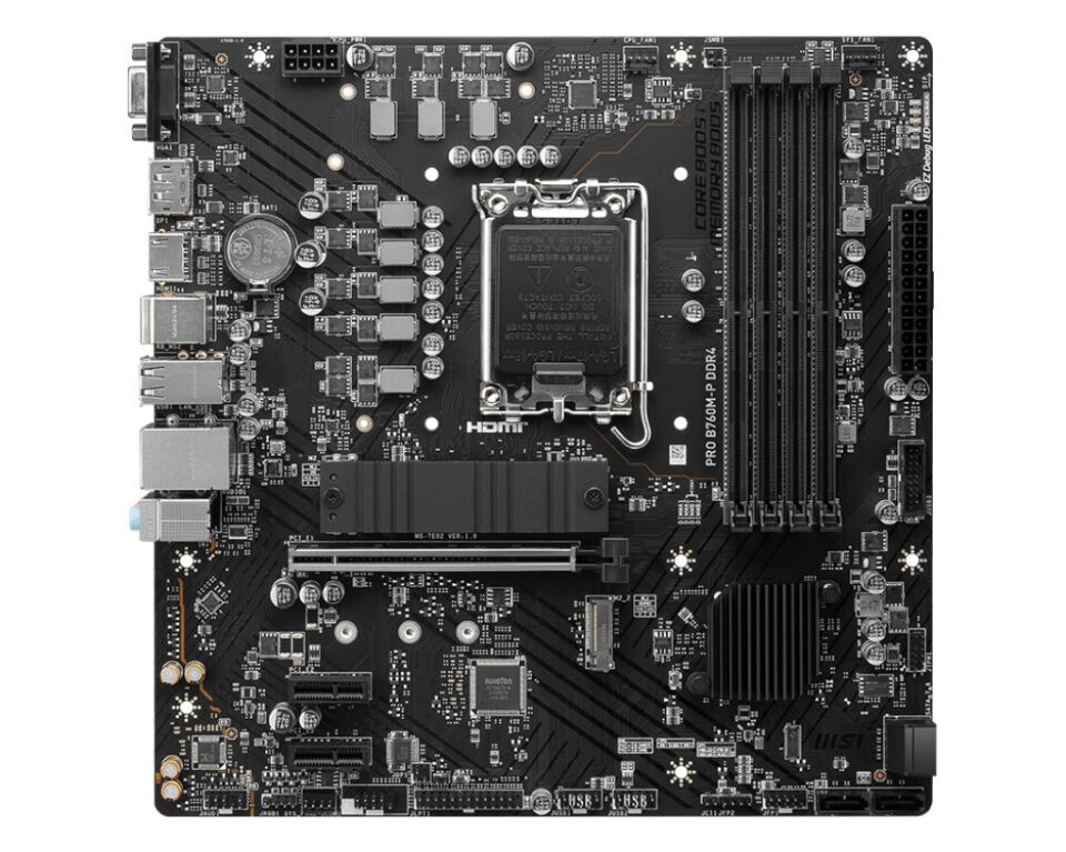 MSI PRO B760M-P DDR4 HDMI DP PCIe 16X v4.0 1700p mATX