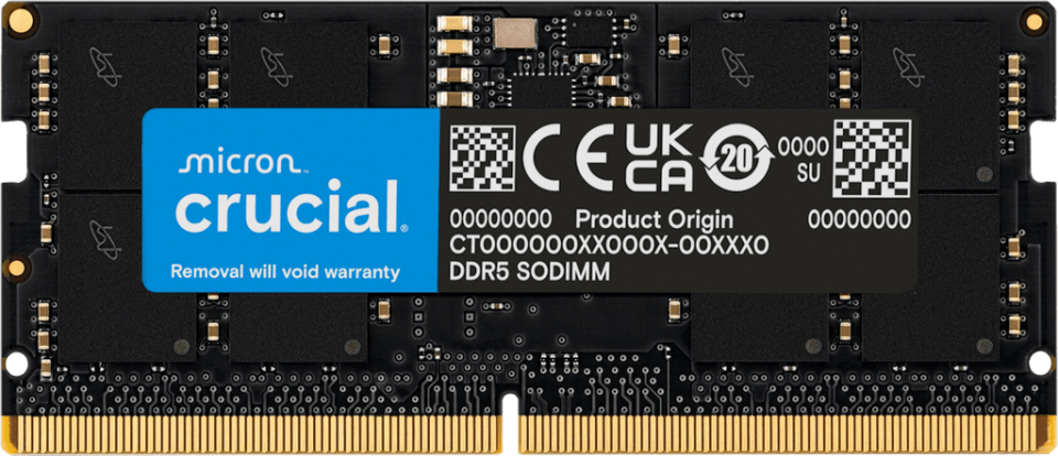 CRUCIAL 16GB DDR5 4800MHZ NOTEBOOK RAM VALUE CT16G48C40S5
