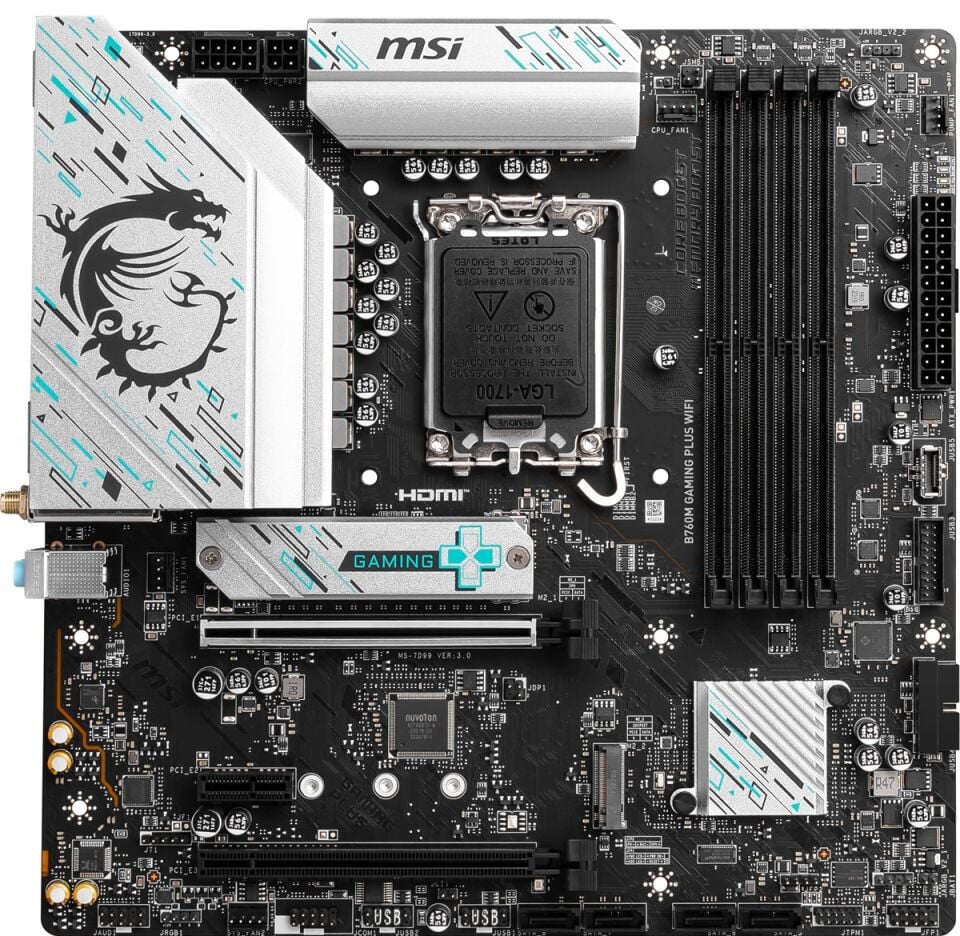 MSI B760M GAMING PLUS WIFI DDR5 HDMI-DP PCIE 4.0 1700p mATX