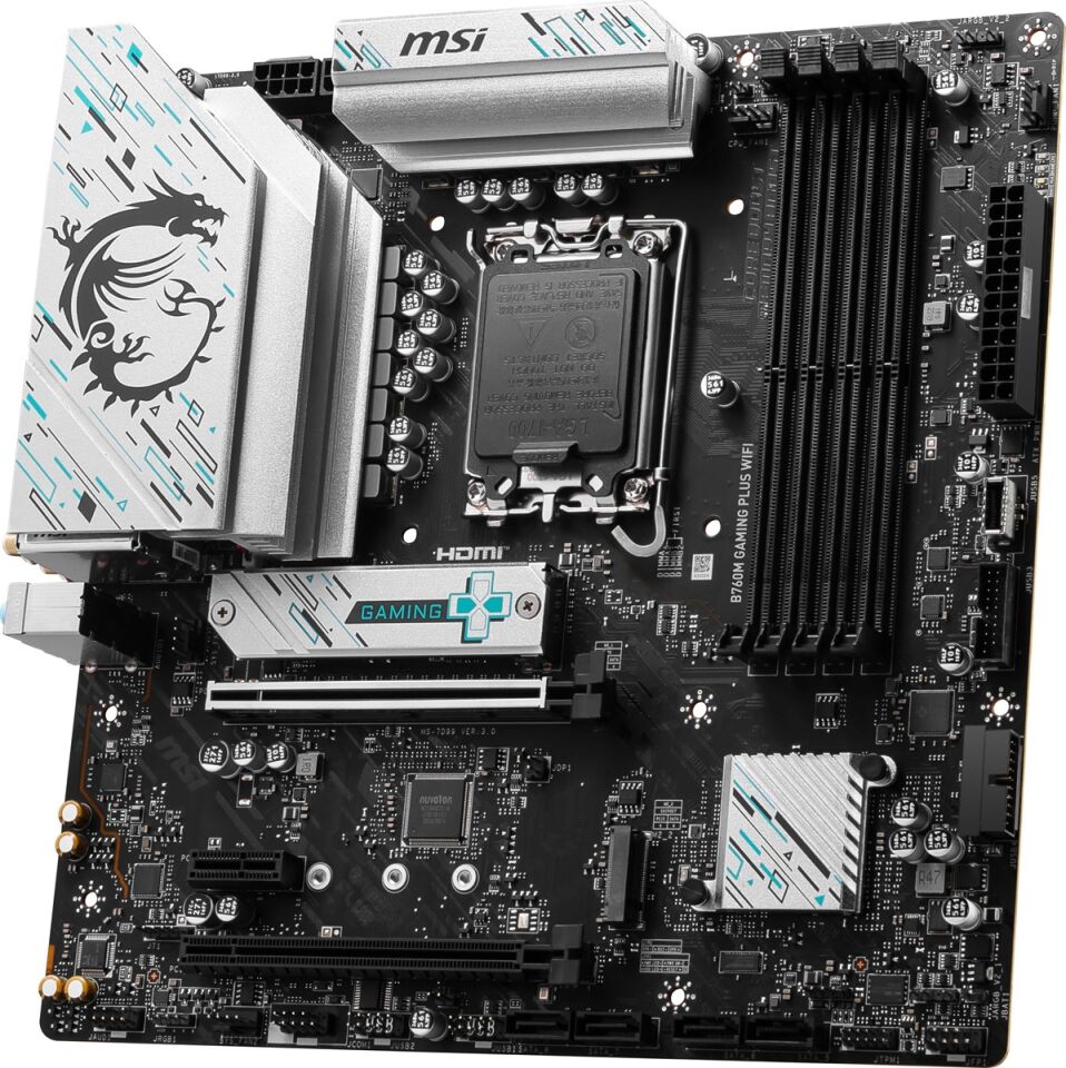MSI B760M GAMING PLUS WIFI DDR5 HDMI-DP PCIE 4.0 1700p mATX