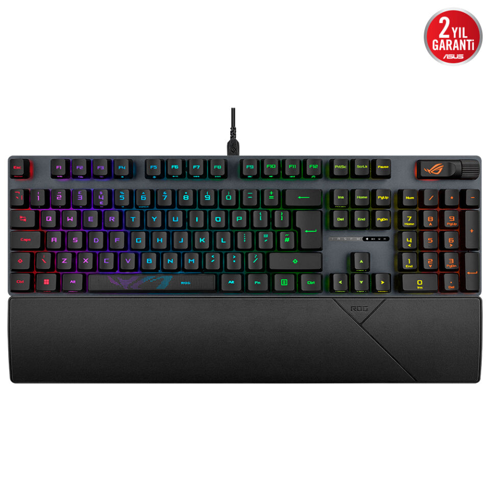 ASUS ROG Strix Scope II RX Red Switch Kablolu Türkçe RGB Mekanik Oyuncu Klavyesi / 90MP0350-BKYA00
