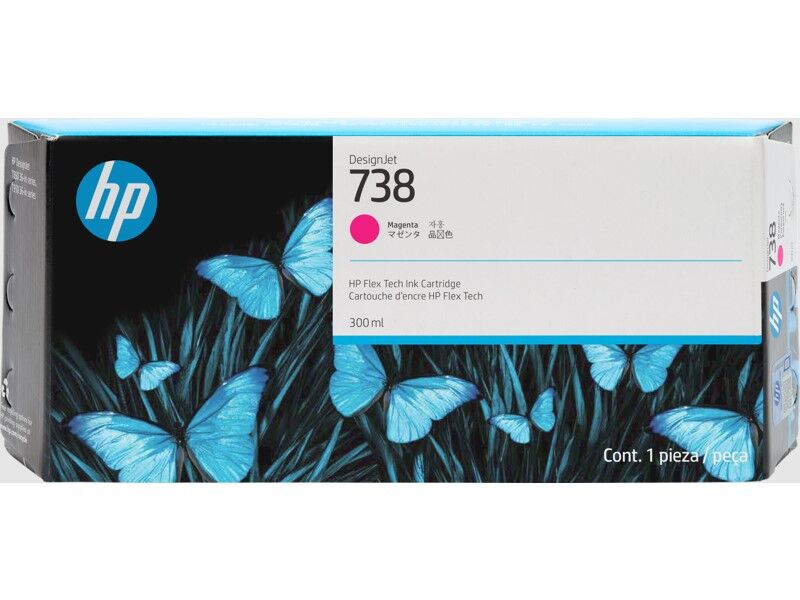 HP 676M7A No 738 Macenta 300ml Yüksek Kapasiteli Orijinal DesignJet Mürekkep Kartuşu