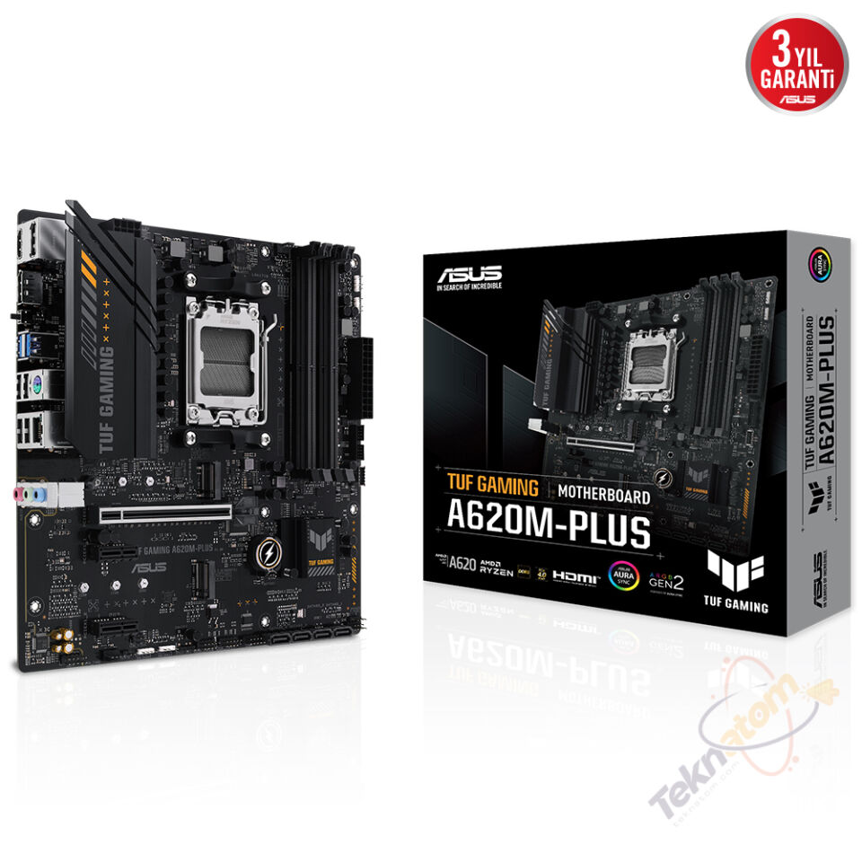 ASUS TUF GAMING A620AM-PLUS DDR5 HDMI DP PCIe 16X v4.0 AM5 mATX