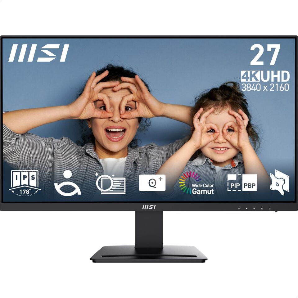 MSI 27'' IPS PRO MP273U 4MS 60HZ HDMI-DP Kurumsal Monitör 3840x2160