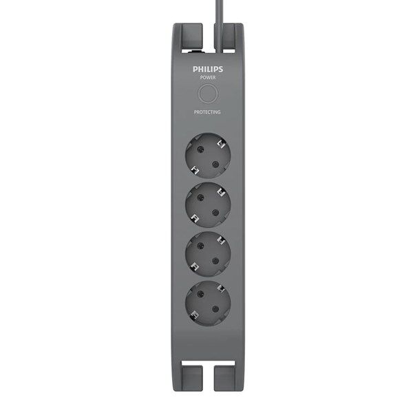 PHILIPS 4-lü SPN3140A/62 900 Joules Akım Koruma Prizi Gri