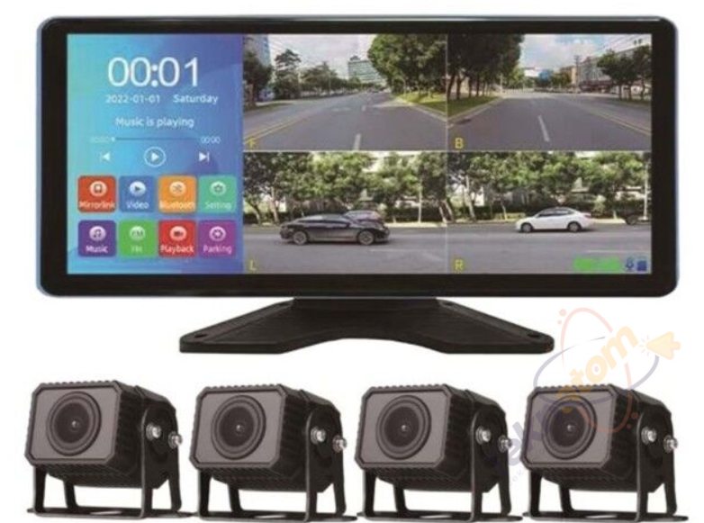 INOX X614 10'' AHD 4 Kameralı Dokunmatik Araç Seti
