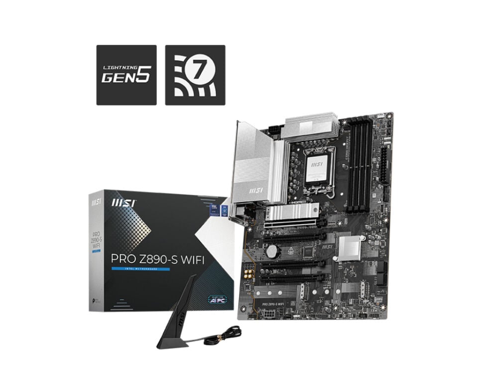 MSI PRO Z890-S WIFI6E DDR5 HDMI-DP TYPEC PCIE 5.0 1851p ATX