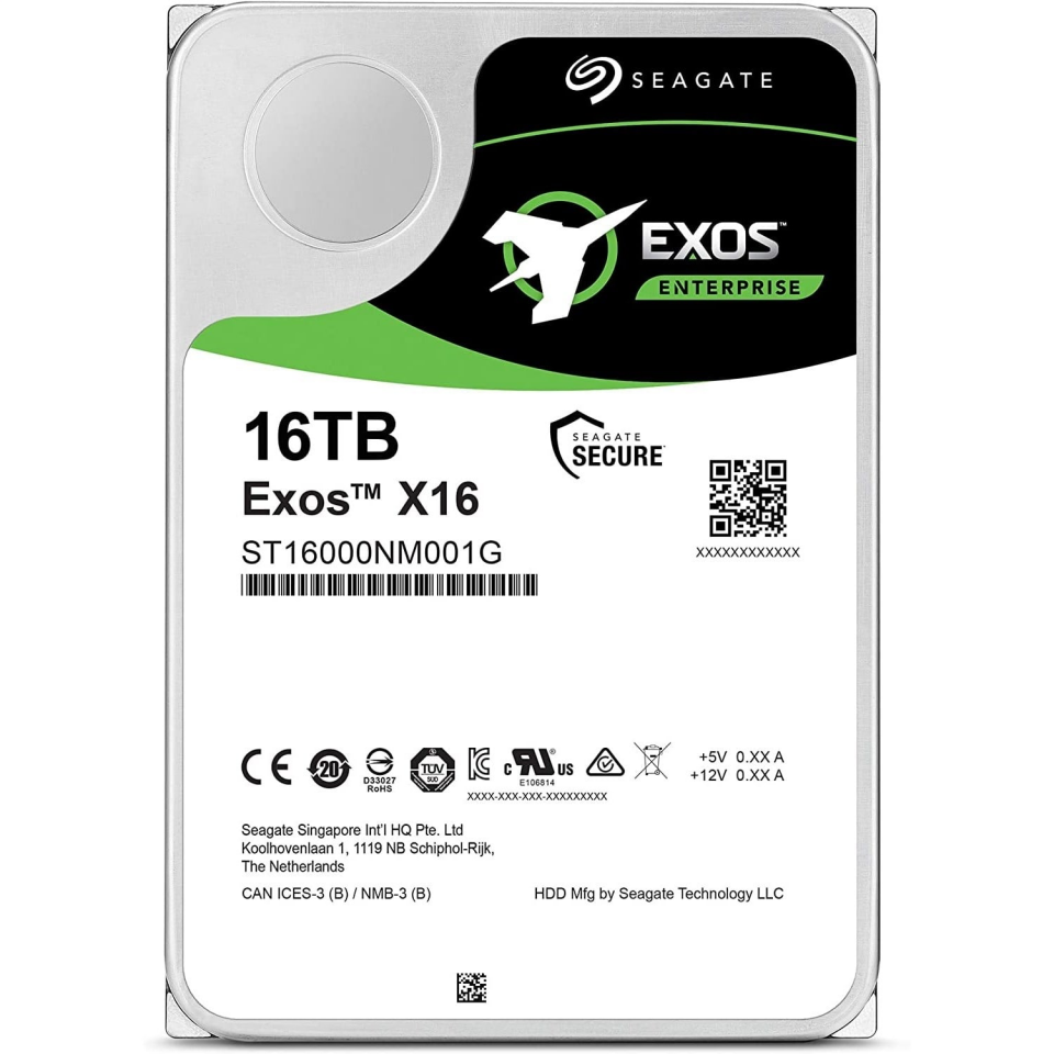 SEAGATE 3.5'' 16TB X16 ST16000NM001G 7200 RPM 256MB SATA-3 Güvenlik ve Nas Diski