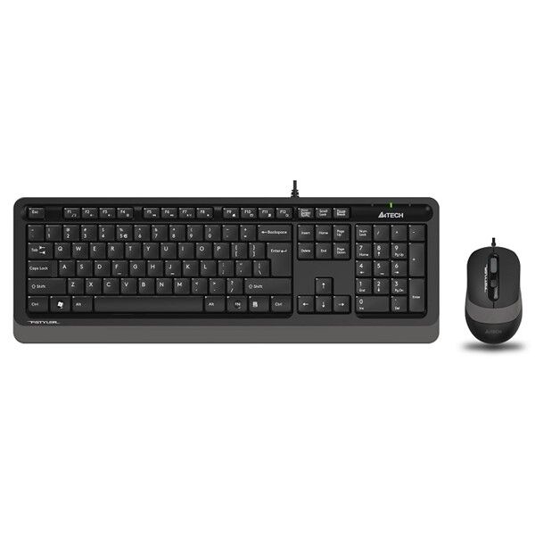 A4TECH F1010 Kablolu USB Q Trk Siyah/Gri Klavye - Mouse Set