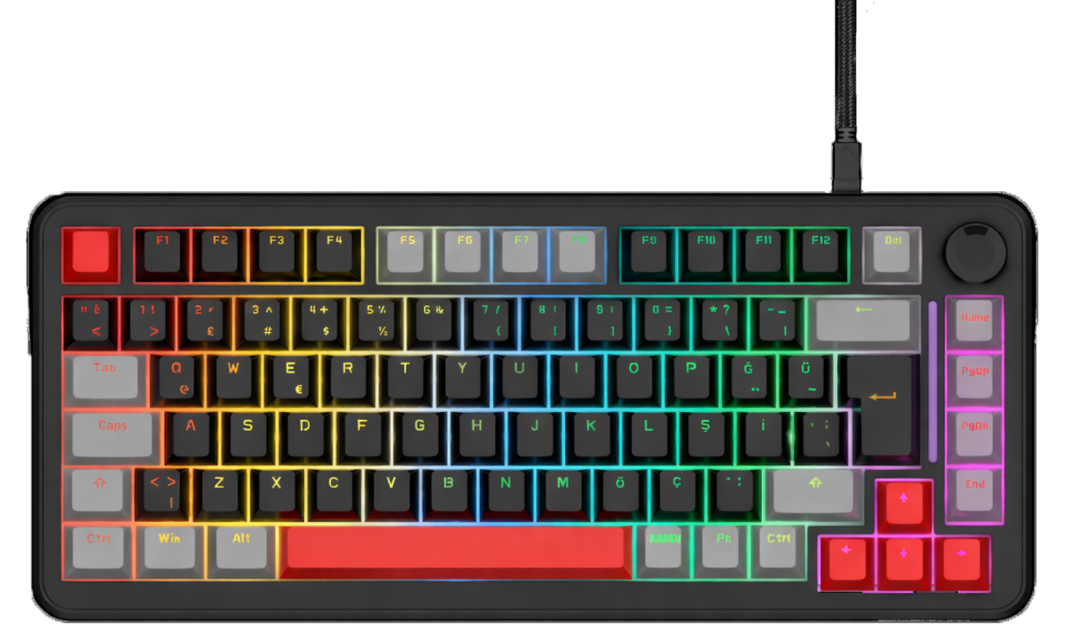 QUANTUM MECHACORE Kablolu USB Q Trk RGB Gaming Klavye