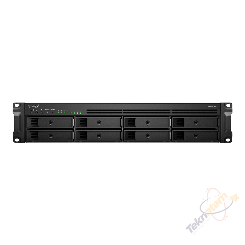 SYNOLOGY 8diskli Ryzen V1500B-12GB RAM-Gigabit Rack Nas Server RS1221 PLUS (9889)