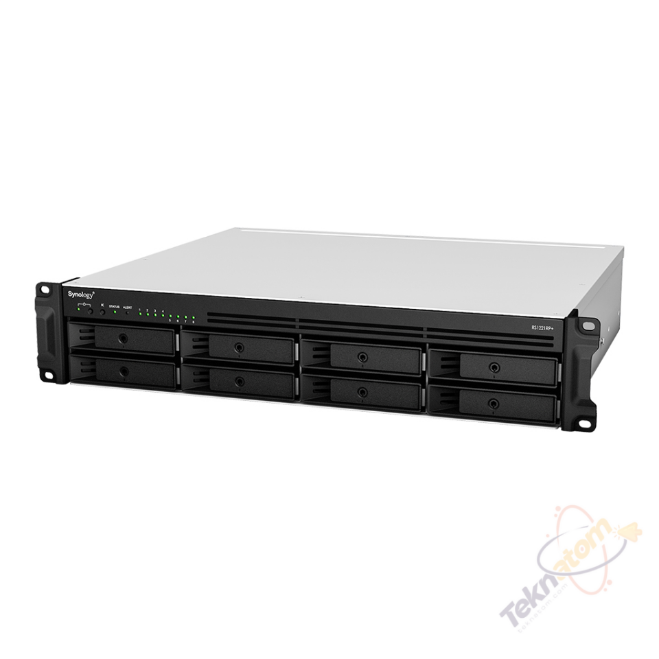 SYNOLOGY 8diskli Ryzen V1500B-12GB RAM-Gigabit Rack Nas Server RS1221 PLUS (9889)